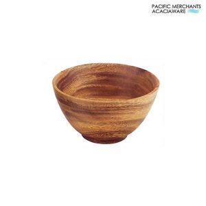 Acacia Wood Round Rice & Soup Bowl