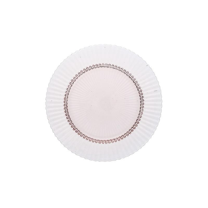Archie Pink Glass Dinner Plate