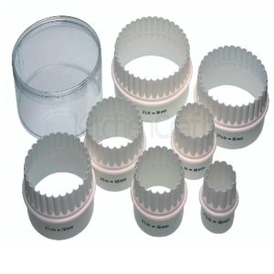 Double Edged Biscuit / Pastry Cutters // Set of Seven Plastic