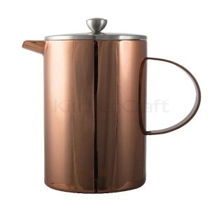 Double Walled Copper Coffee Press, 8 Cup