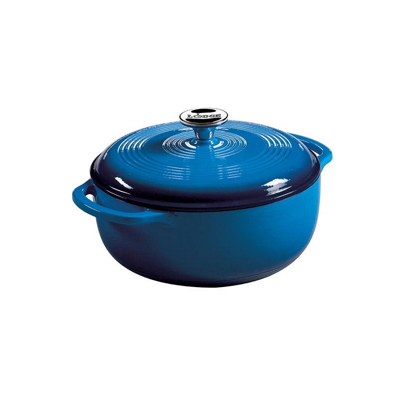 Enamel Cast Iron Dutch Oven, Caribbean Blue (4.5 Quart)