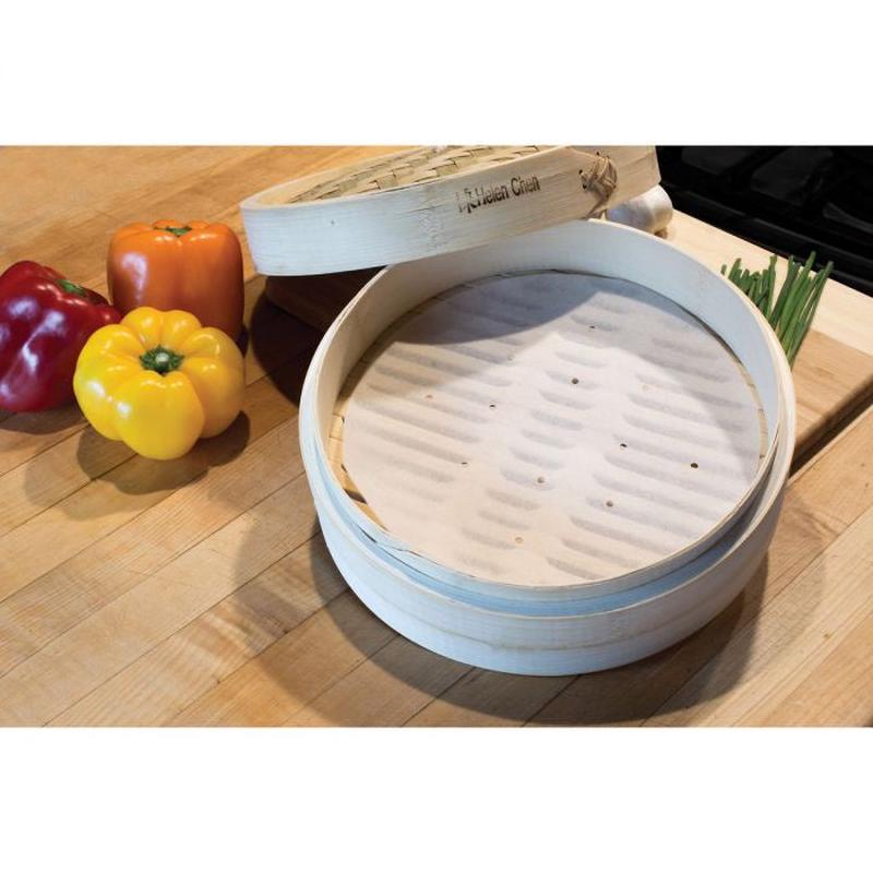 Helen's Asian Kitchen Perforated Parchment Steamer Liners | 9.5in