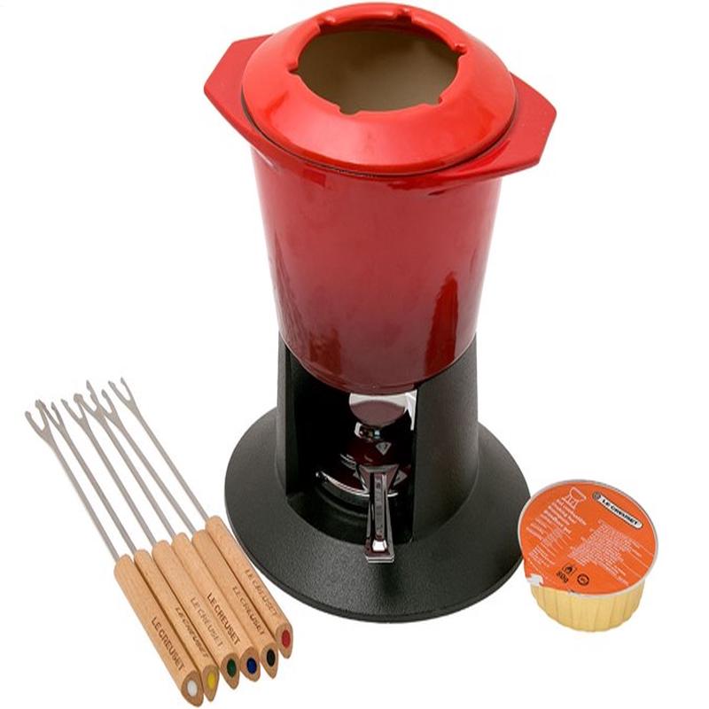Le Creuset Fondue Set Cherry Red