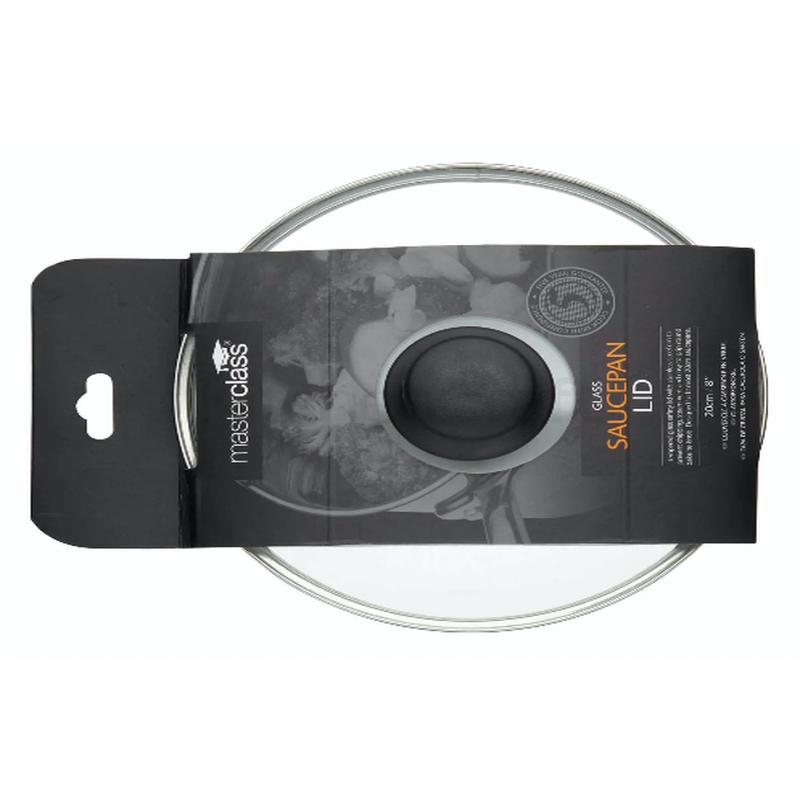 MasterClass 20cm Glass Saucepan Lid