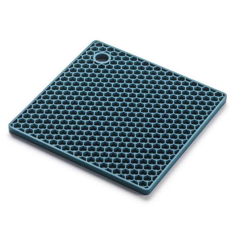 Silicone Honeycomb Trivet, Turquoise
