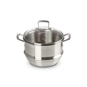 Stainless Steel Large Multi-steamer with Glass Lid