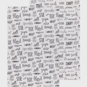 Word Print Dishtowels Set of 2