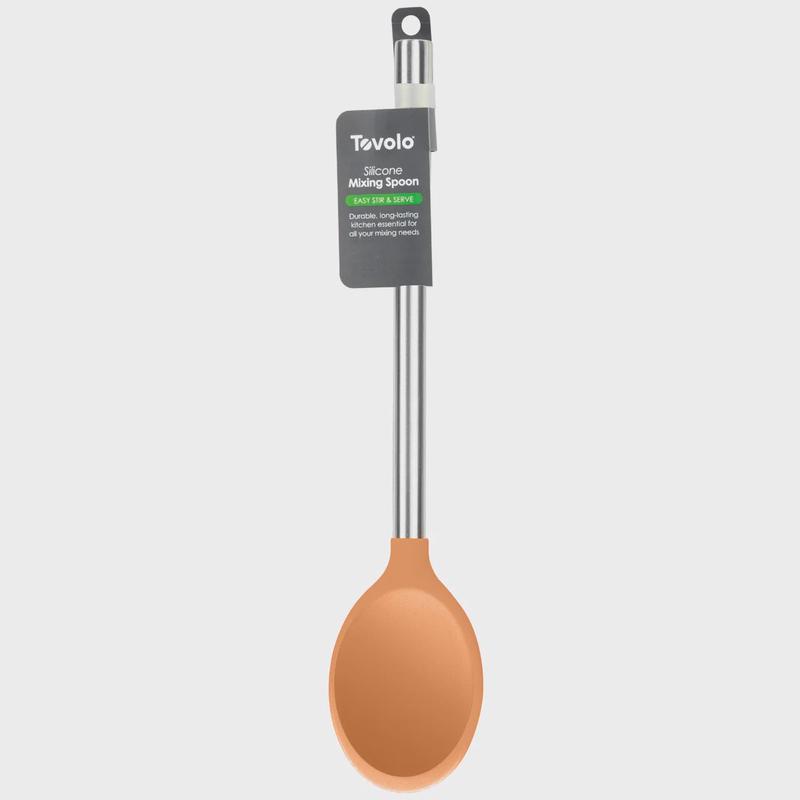 Apricot Silicone Mixing Spoon