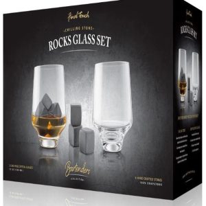 Chilling Stone Rocks Glass Set - 8 Piece Set