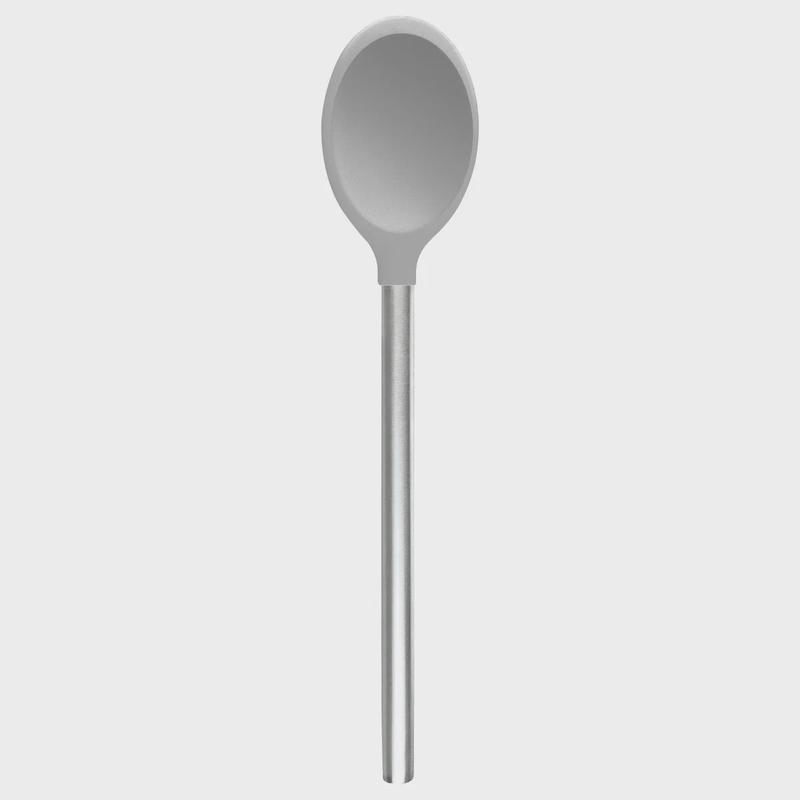 Oyster Gray Silicone Mixing Spoon