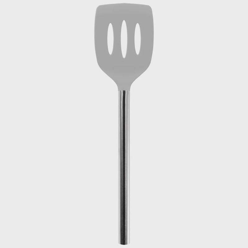 Oyster Gray Silicone Slotted Turner
