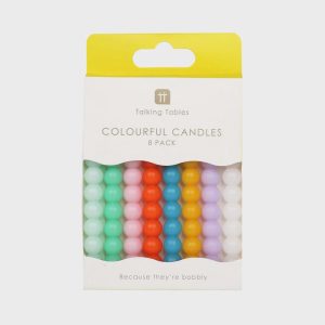Birthday Brights Bobble Candles, 8-Pack
