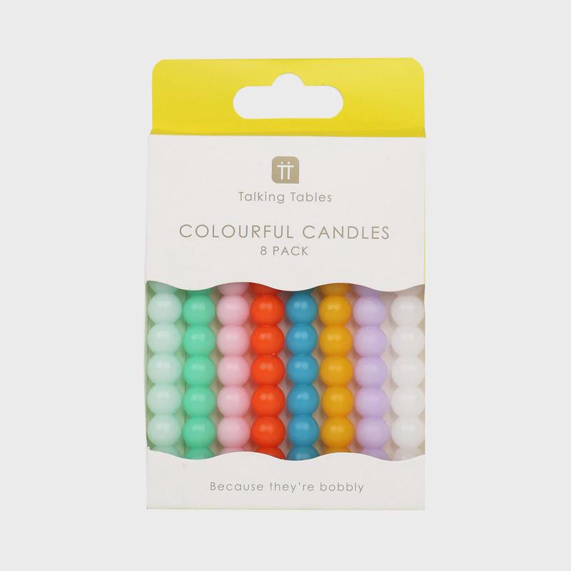 Birthday Brights Bobble Candles, 8-Pack