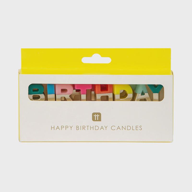Birthday Brights Rainbow "Happy Birthday" Candles