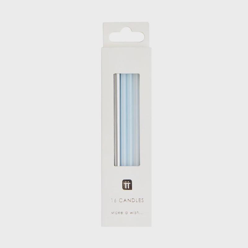 Blue, Silver & White Long Candles