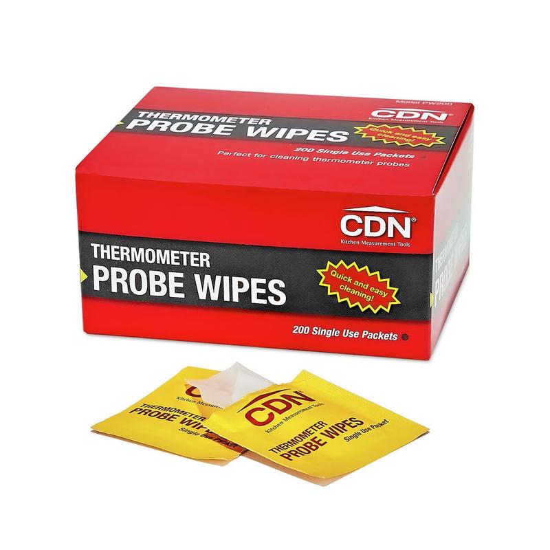 CDN Thermometer Probe Wipes, 200 Packets