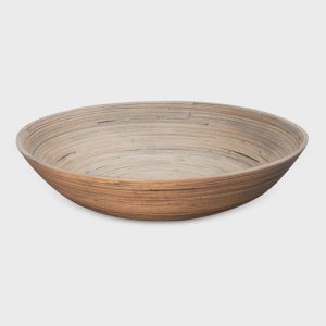 Lexa Black Bamboo Salad Bowl, 14"