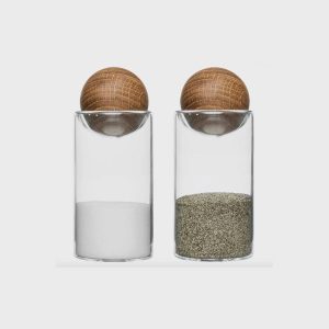 Nature Salt & Pepper Shakers with Oak Stoppers