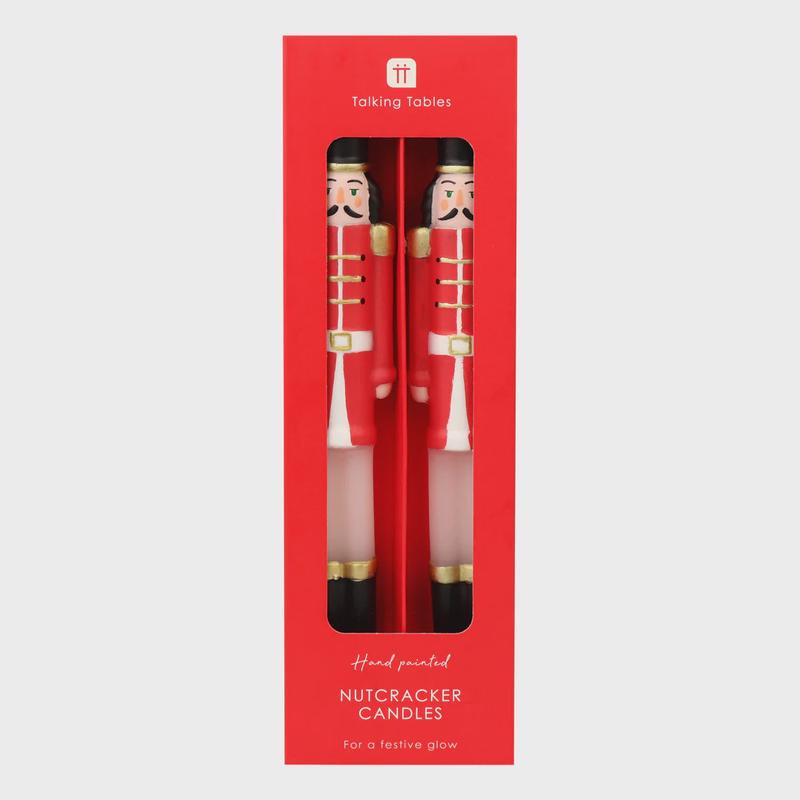 Nutcracker Christmas Dinner Candles, 2-Pack