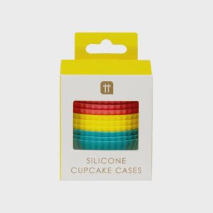 Rainbow Silicone Cupcake Cases, 12-Pack