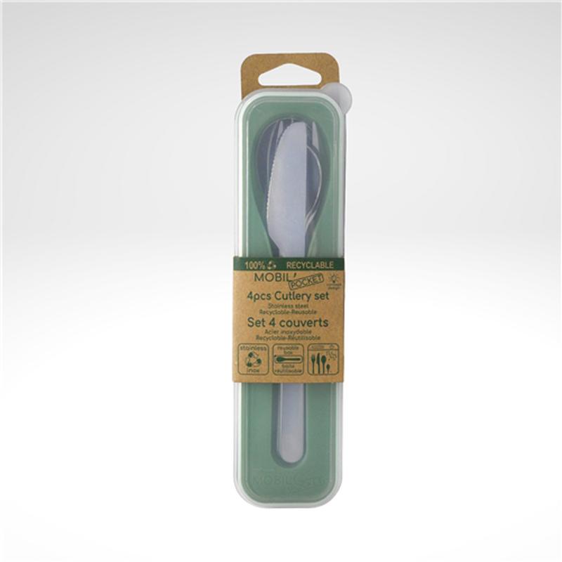 4-piece Reusable Flatware set in Hard Case