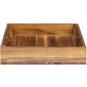 Acacia Wood Solid Bottom Serving and Display Crate