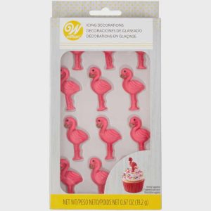 Flamingo Icing Decorations, 12-Count