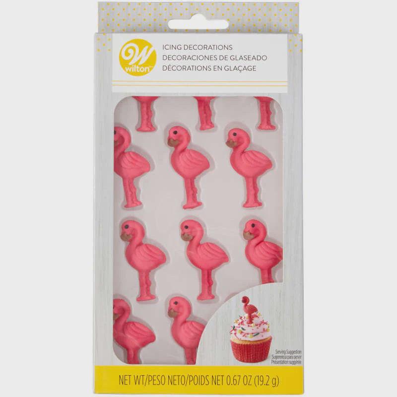 Flamingo Icing Decorations, 12-Count