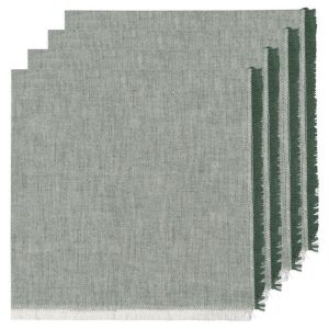 Jade Green Chambray Napkins | Set of 4