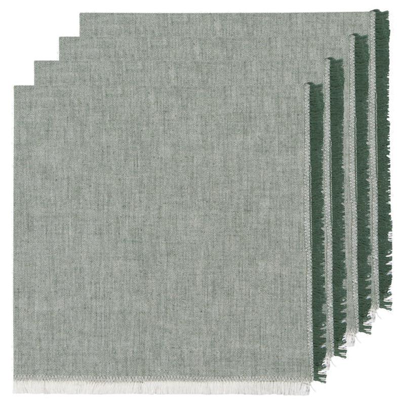 Jade Green Chambray Napkins | Set of 4