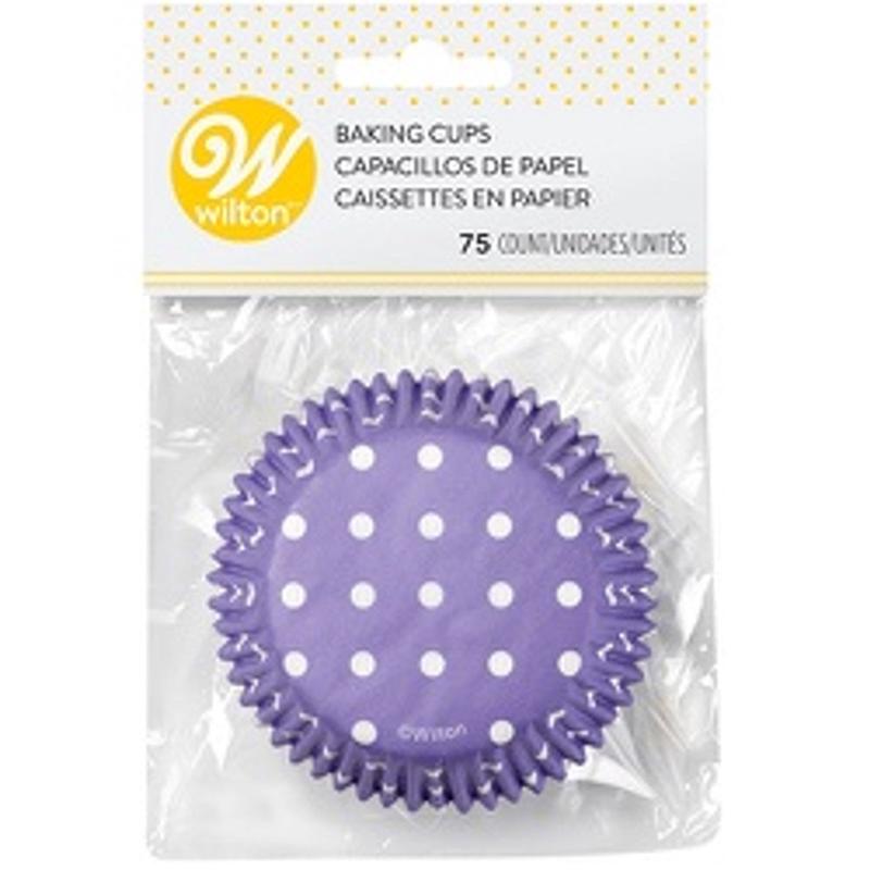 Purple Polka Dot Baking Cups