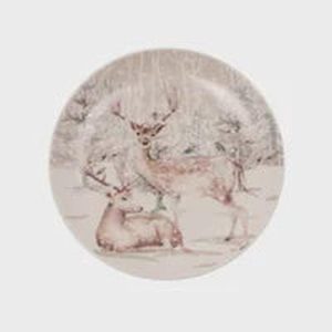 Reindeer Dessert Plates, Set of 4