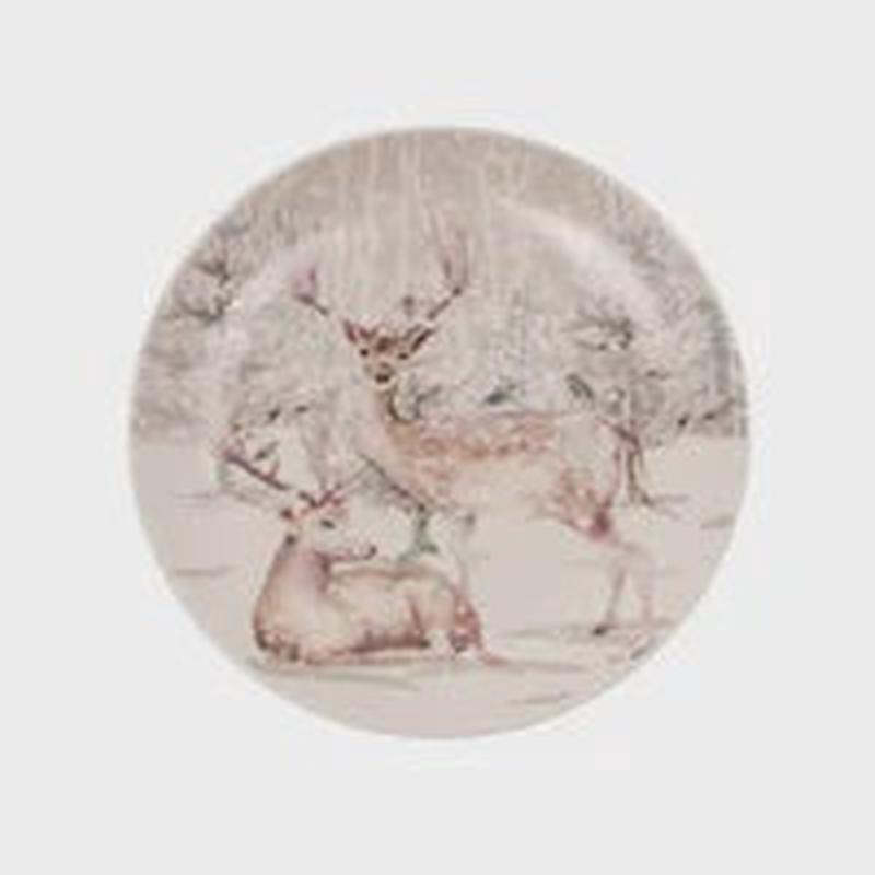 Reindeer Dessert Plates, Set of 4
