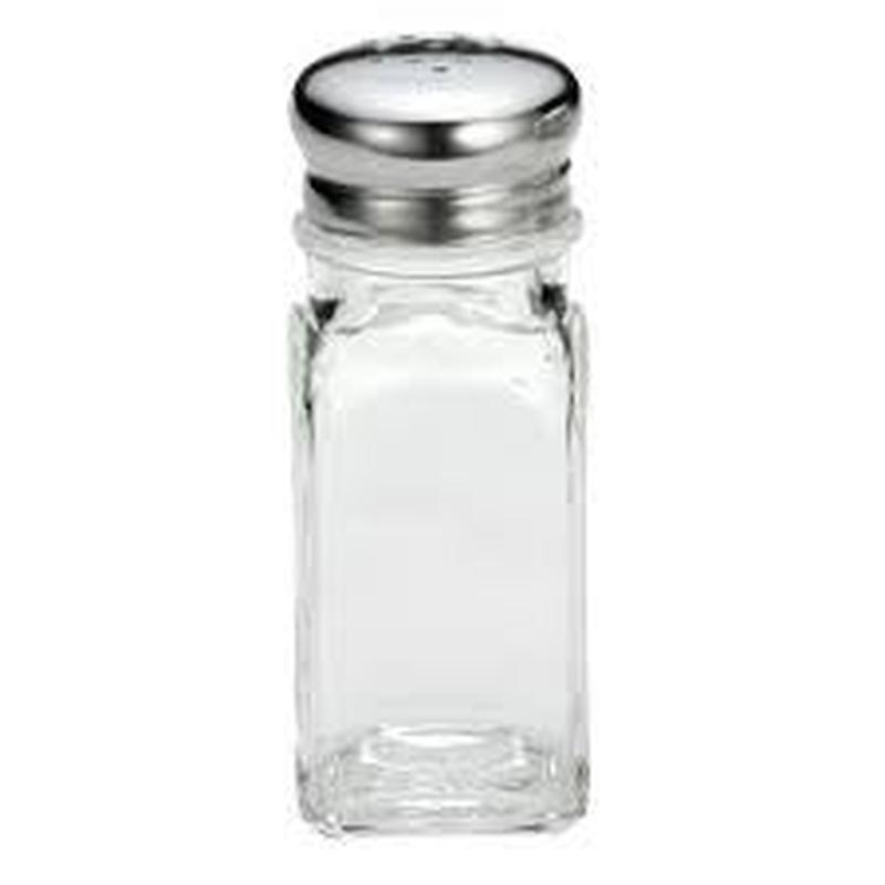 Square Glass Salt & Pepper Shakers