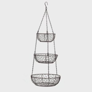 Chicken Wire Hanging Basket // Bronze
