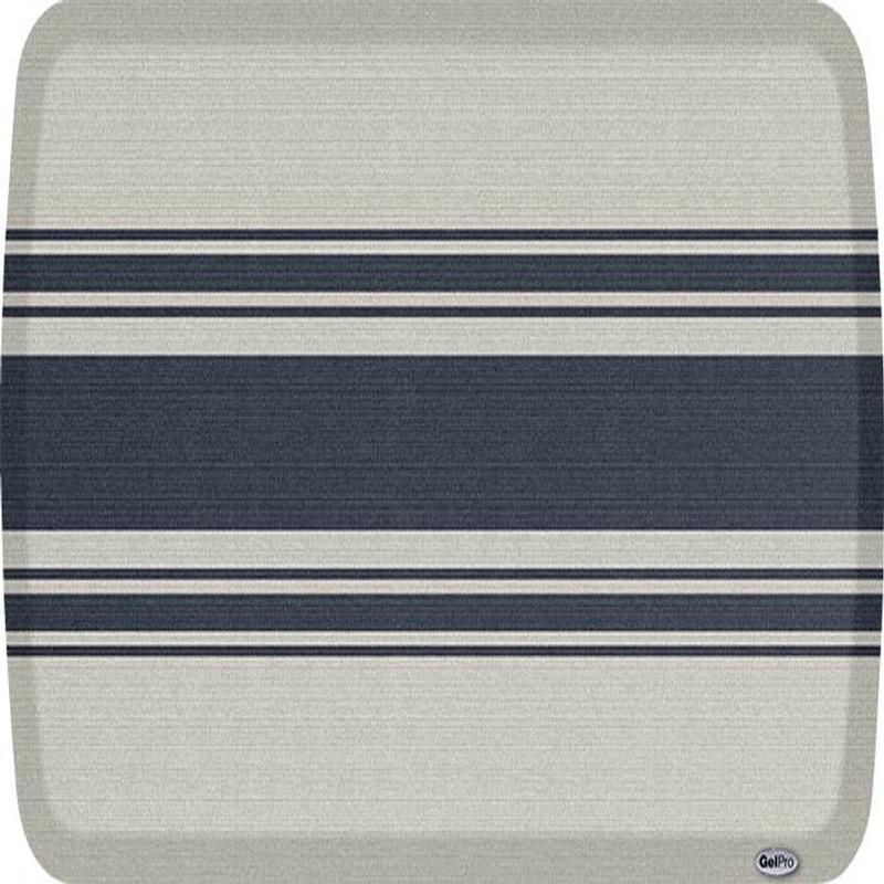 GelPro Elite Mat // Bistro Stripe Coastal Blue | 20x36"