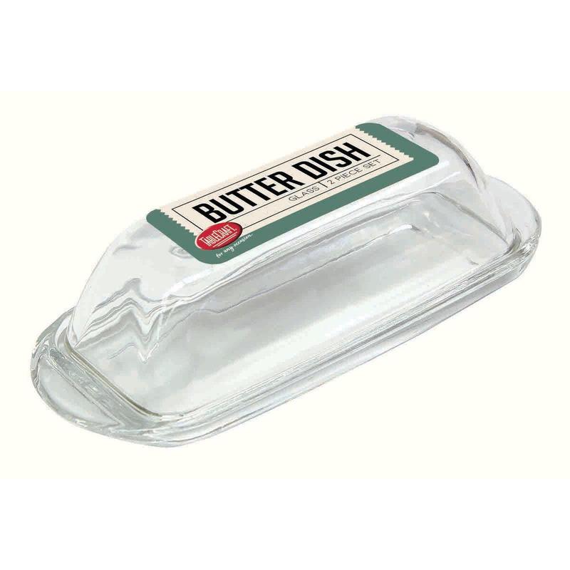Glass Butter Dish (Holds 1 Stick)