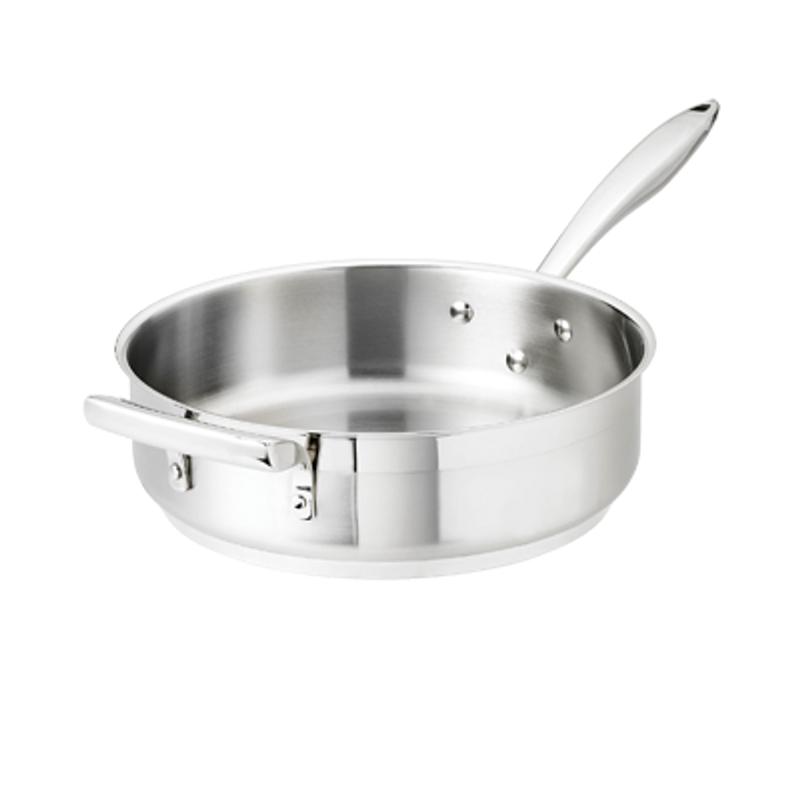 Stainless Steel Saute Pan with Helper Handle, 4 Quarts