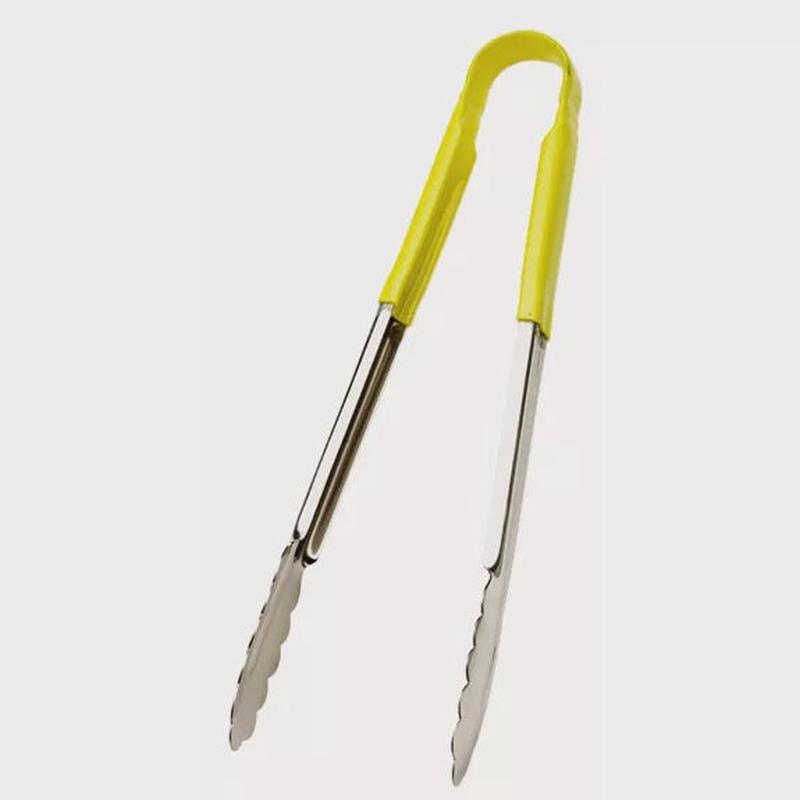 Stainless Steel Tongs with Yellow Handles