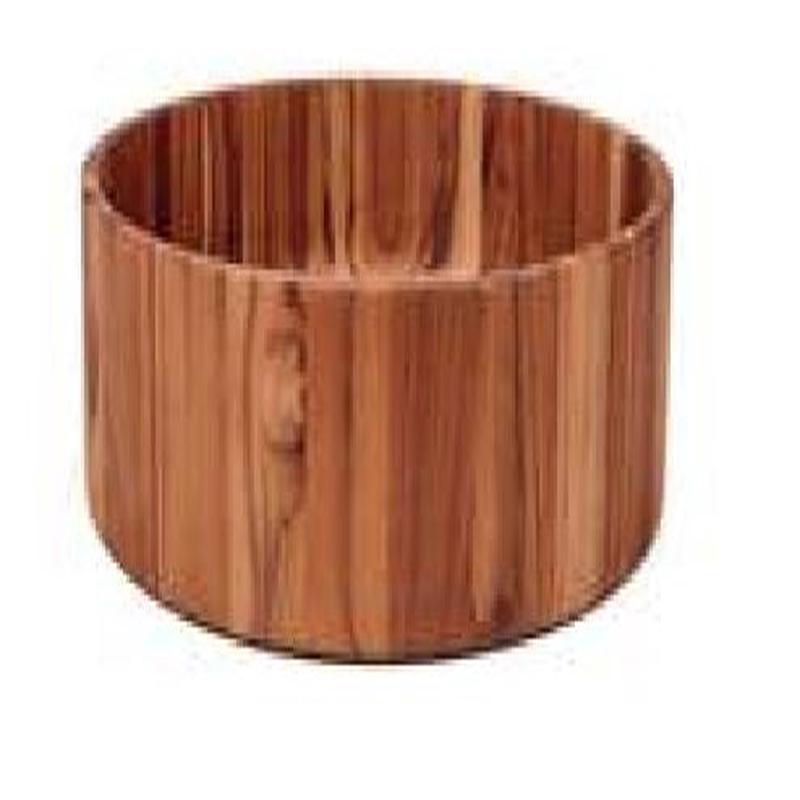 Teak Straight Sided Bowl, 11.8x3.5"