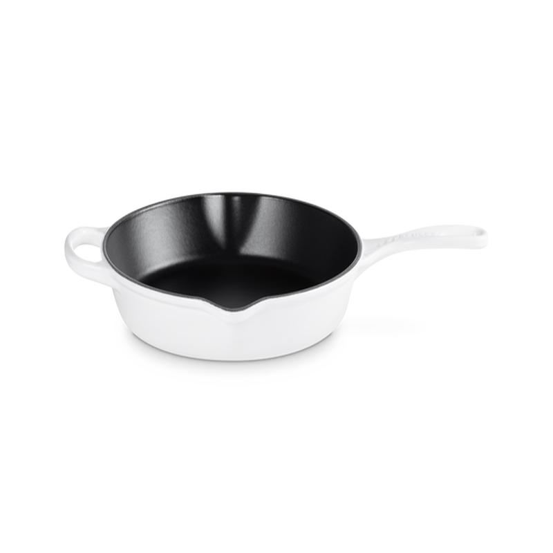 Cast Iron Deep Skillet // White
