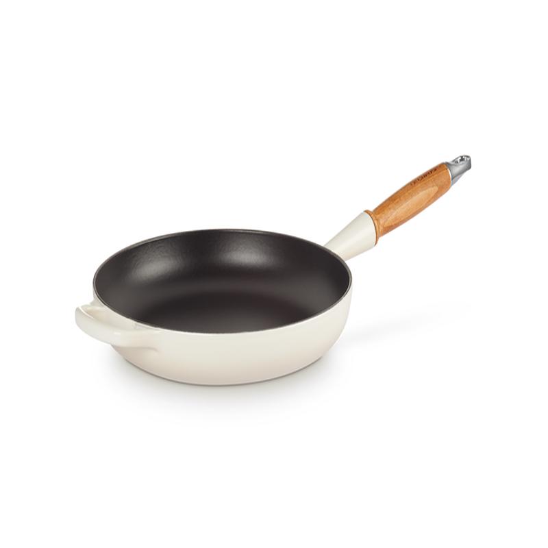 Cast Iron Fry Pan with Wooden Handle | Meringue