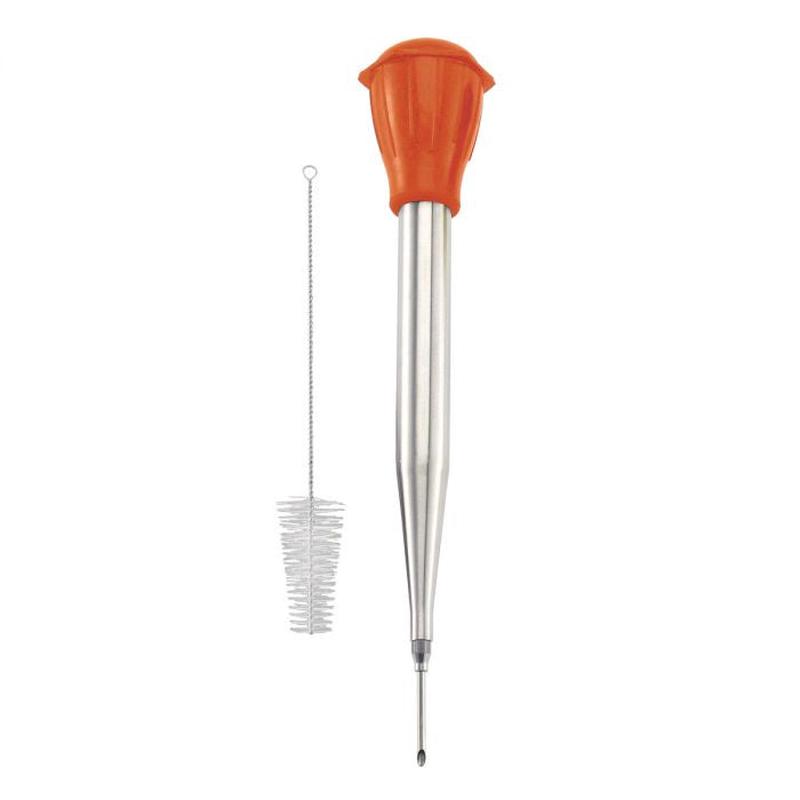 HIC Kitchen Baster with Cleaning Brush and Needle, 2oz