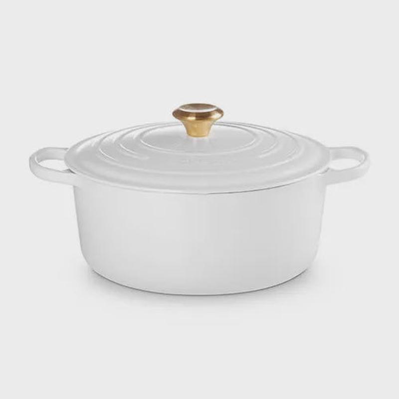 Le Creuset Signature White Cast Iron 28cm Round Casserole