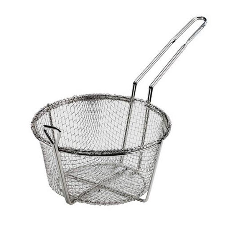 Nickel Coated Wire Round Fry Basket  9.5"