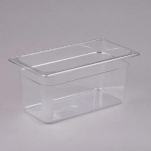 Camwear 1/3 Size Clear Polycarbonate Food Pan | 6" Deep