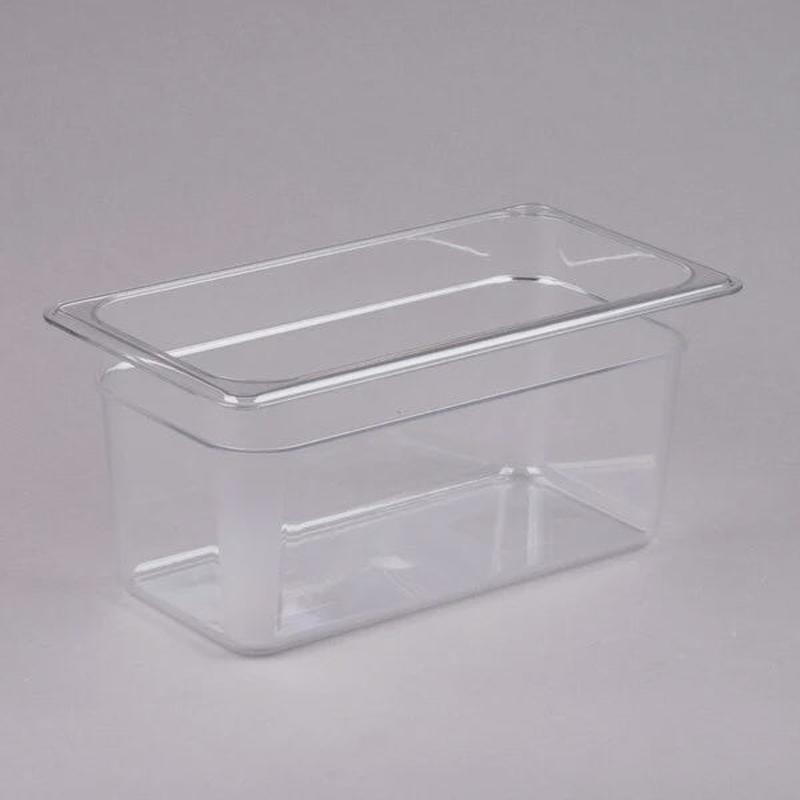 Camwear 1/3 Size Clear Polycarbonate Food Pan | 6" Deep