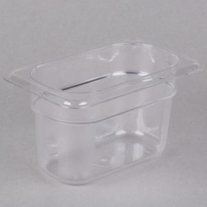 Camwear 1/9 Size Clear Polycarbonate Food Pan | 4" Deep