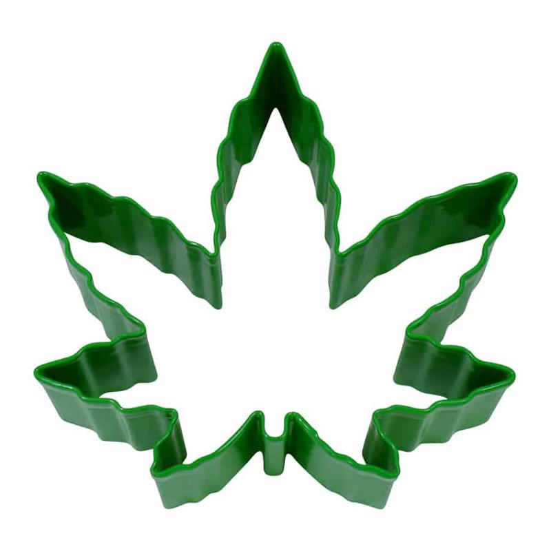 Cannabis Leaf Cookie Cutter (Green, 4)