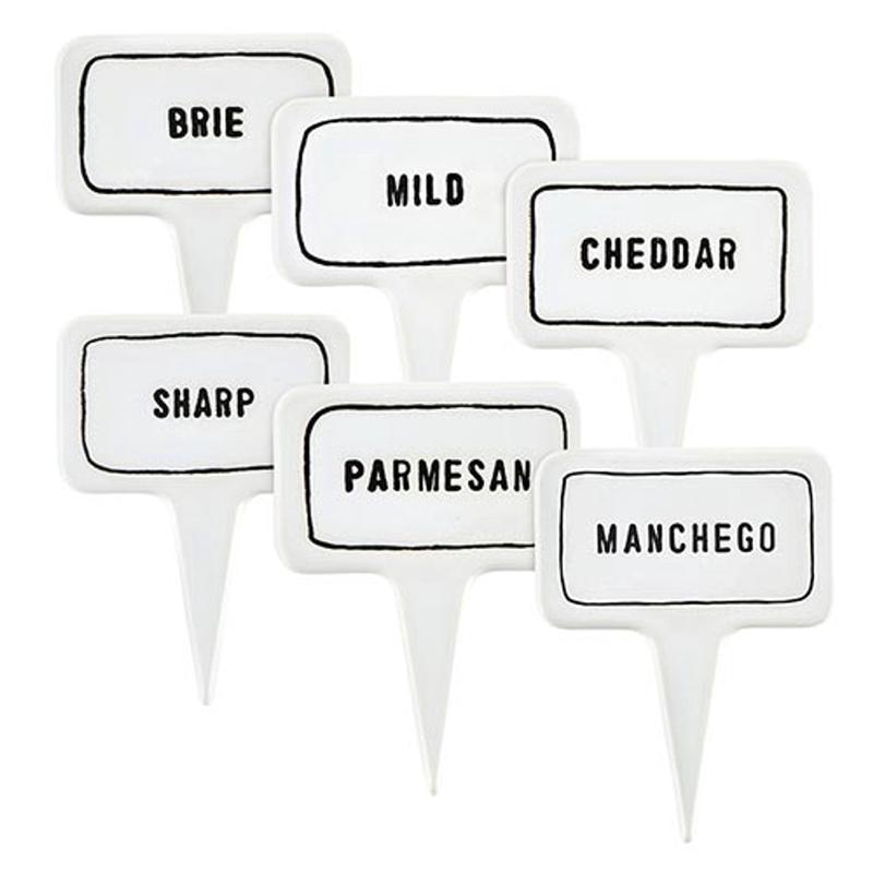 Ceramic Cheese Markers // Set of 6
